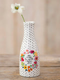Decorative Vase, Ceramic Bud You Make World Better for Tabletop Arrangements and Home Decor image 1