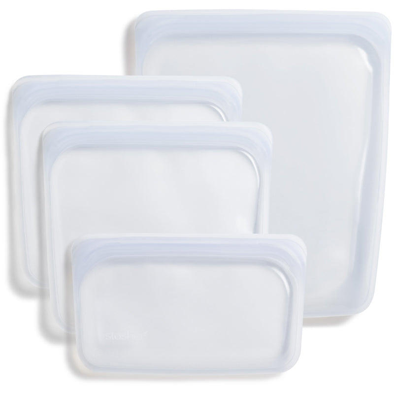 Food Storage Container, Silicone Bags Assorted 4pk for Meal Prep, Leftovers and Kitchen Organization image 1