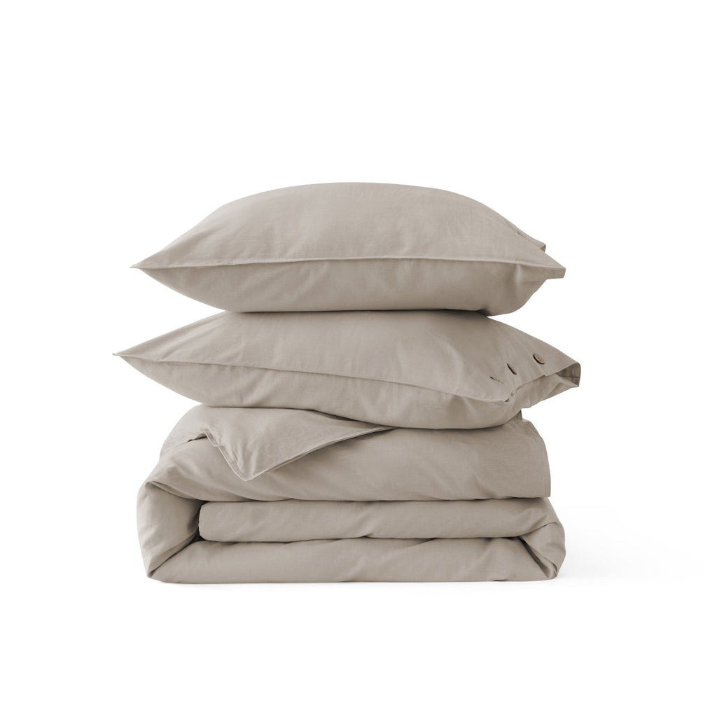 Duvet Cover Set, Cotton Linen Hybrid, Lightweight Design, Breathable Construction for Bedroom Bedding Refresh and Everyday Comfort image 1
