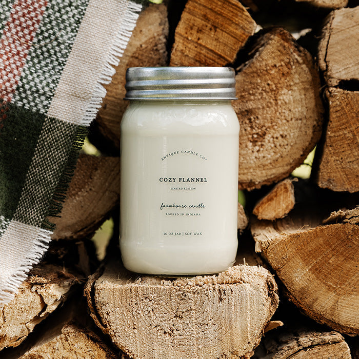 Decorative Candle, Cozy Flannel 16 oz for Entryways, Mantels and Everyday Home Ambience, Designed for Everyday Home Use image 1