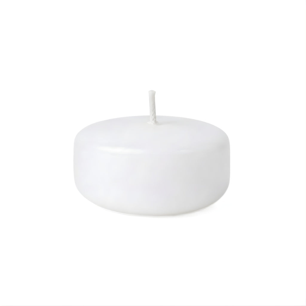 Floating Candle Set, 2" White 24 Pack, Cotton Wicks, Unscented Wax for Tabletop Candle Displays and Home Decorating image 1