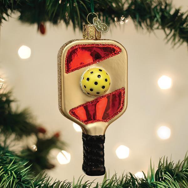 Seasonal Home Decor, Pickleball Paddle Ornament for Holiday Displays, Shelves and Festive Rooms image 1