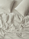 Duvet Cover, Oatmeal 100% Linen, Breathable Construction for Bedroom Layering, Comforter Covers and Everyday Bedding, 2 Size Options image 1