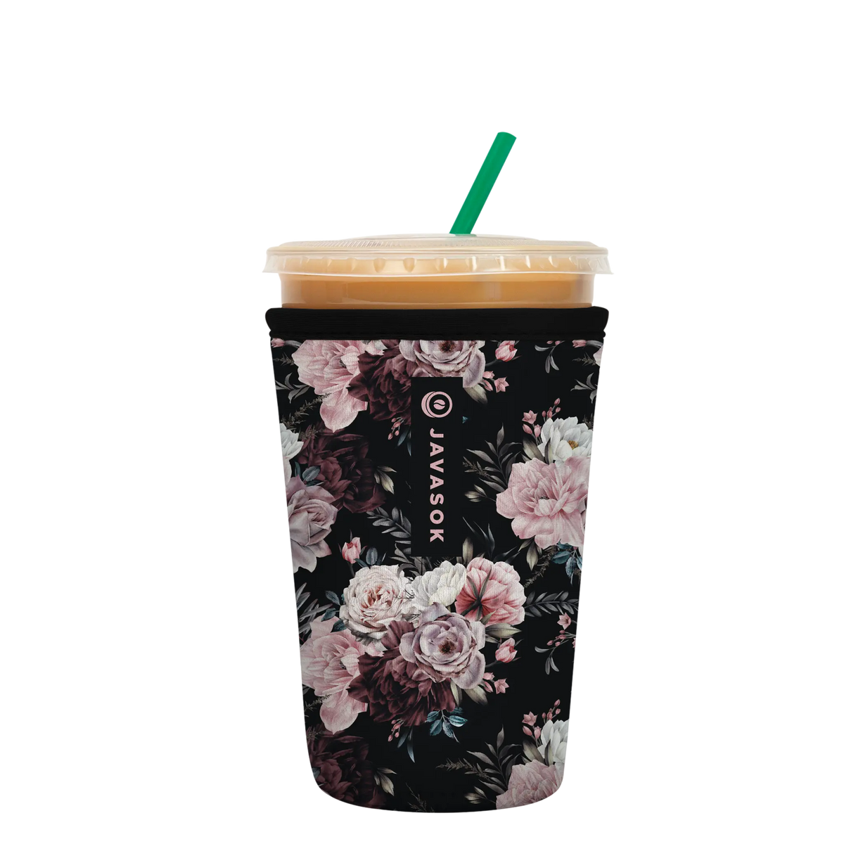 Reusable Cup Sleeve, Bloom at Night, Neoprene Construction for Iced Coffee, Cold Drinks and Condensation Control, 4 Size Options image 1