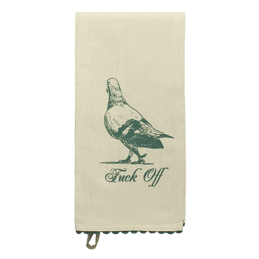 Kitchen Tea Towel Set, PLEASANTRIES FUCK OFF for Cooking Areas, Hand Drying and Kitchen Decor image 1