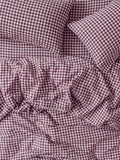Duvet Cover, Berry Gingham 100% Linen for Everyday Bedding, Guest Bedrooms and Comforter Protection, 2 Size Options image 1