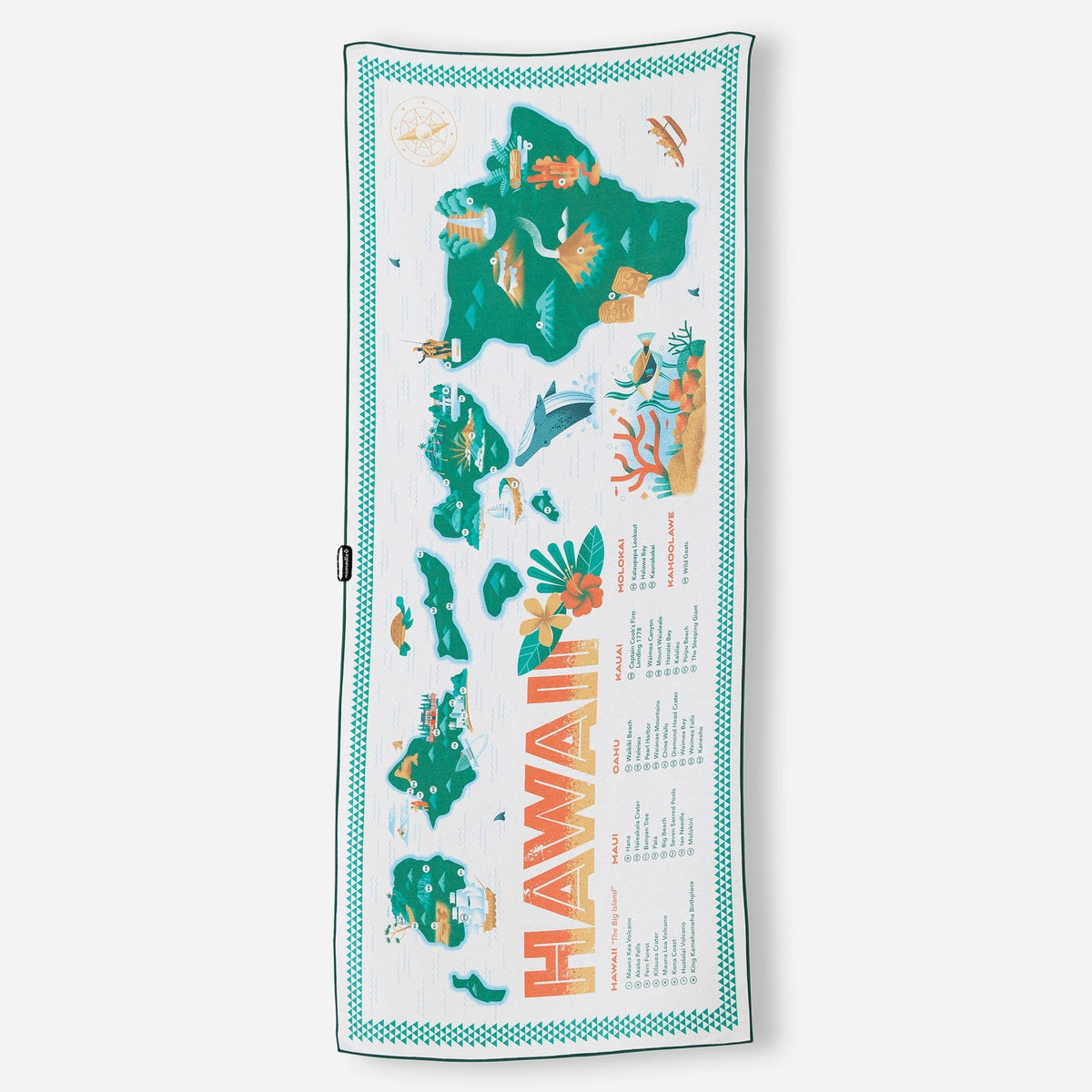Bath Linen, Original Towel: Hawaii Map for Home Bathrooms and Everyday Care, Designed for Daily Bathroom Routines and Guest Baths image 1