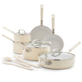 Kitchen Cookware, 13 Piece Set Cream, Dishwasher-Safe Care for Everyday Meals and Home Cooking image 1