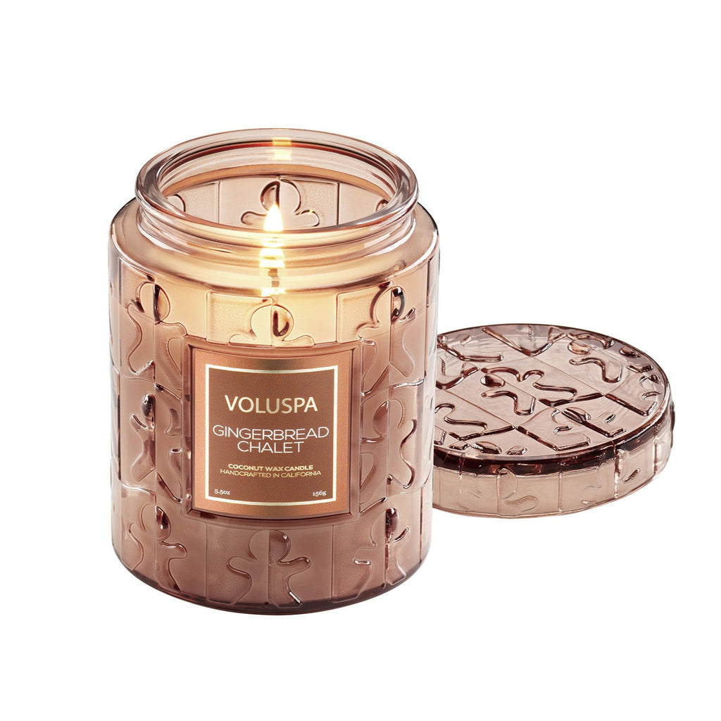 Decorative Candle, Gingerbread Chalet Small Jar for Entryways, Mantels and Everyday Home Ambience image 1