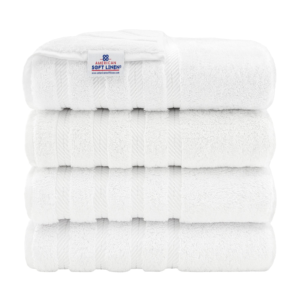 Bath Towel Set, 100% Cotton Turkish Towels for Bathroom, 4 for Home Bathrooms and Everyday Care, 21 Color Options image 1