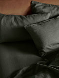 Fitted Sheet, Fern Green 100% Linen for Bedroom Comfort, Bed Layering and Everyday Sleep, 4 Size Options image 1
