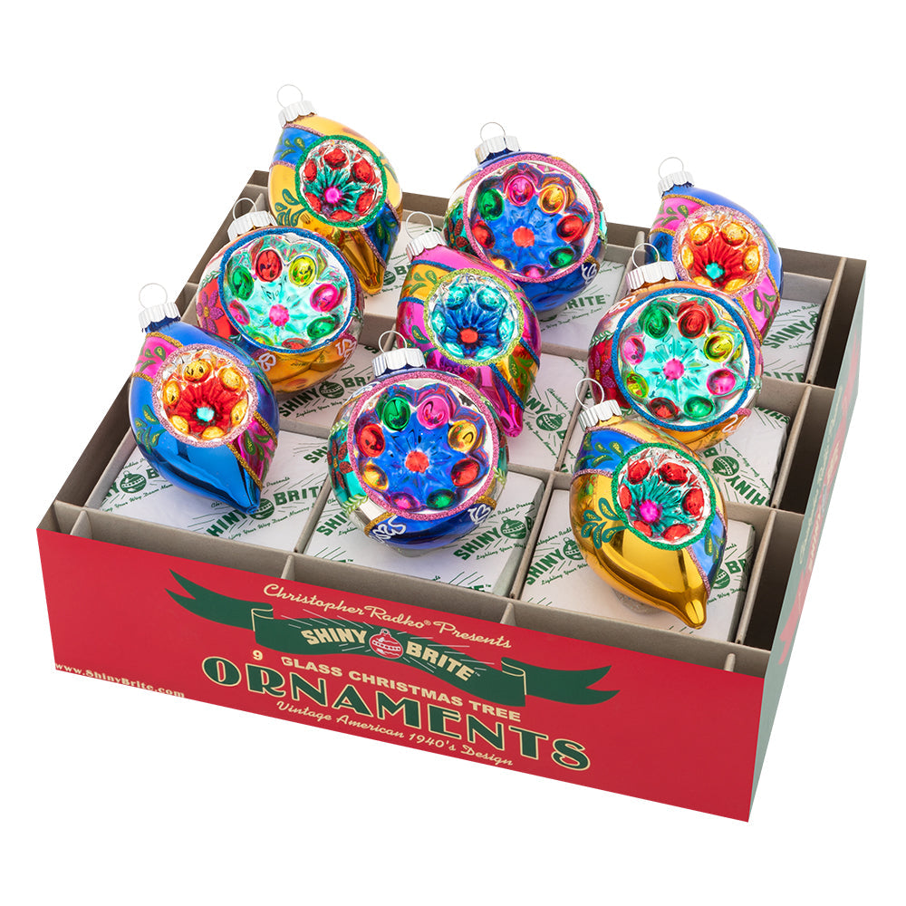Seasonal Home Decor, Christmas Confetti 9 Count 2.5" Decorated for Mantels, Tables and Seasonal Decorating image 1