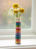 Decorative Vase, Folk Friend Bud Folk Lady for Tabletop Arrangements and Home Decor, Designed for Flowers, Shelves and Living Spaces image 1