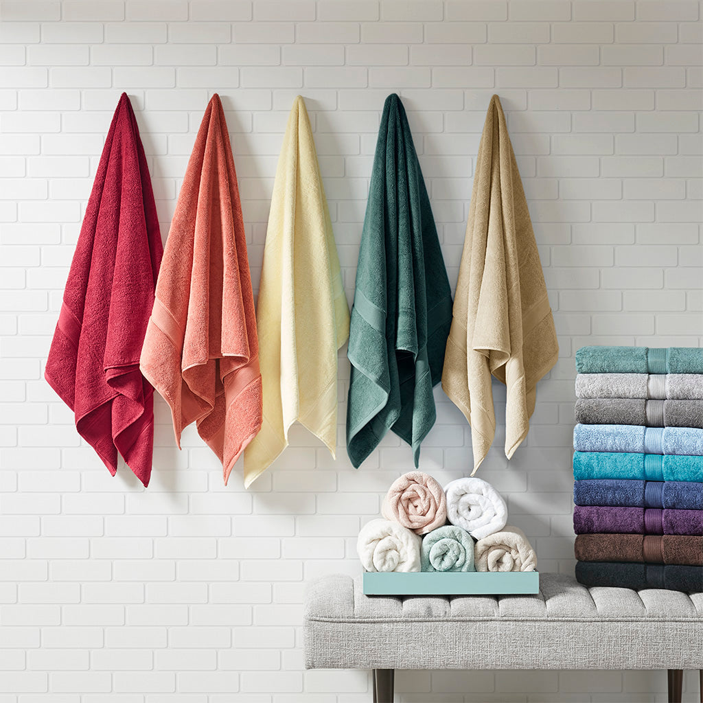 Bath Linen, 800GSM Premium Long Staple Cotton 8 Piece, Machine-Washable Care for Home Bathrooms and Everyday Care, 26 Color Options image 1