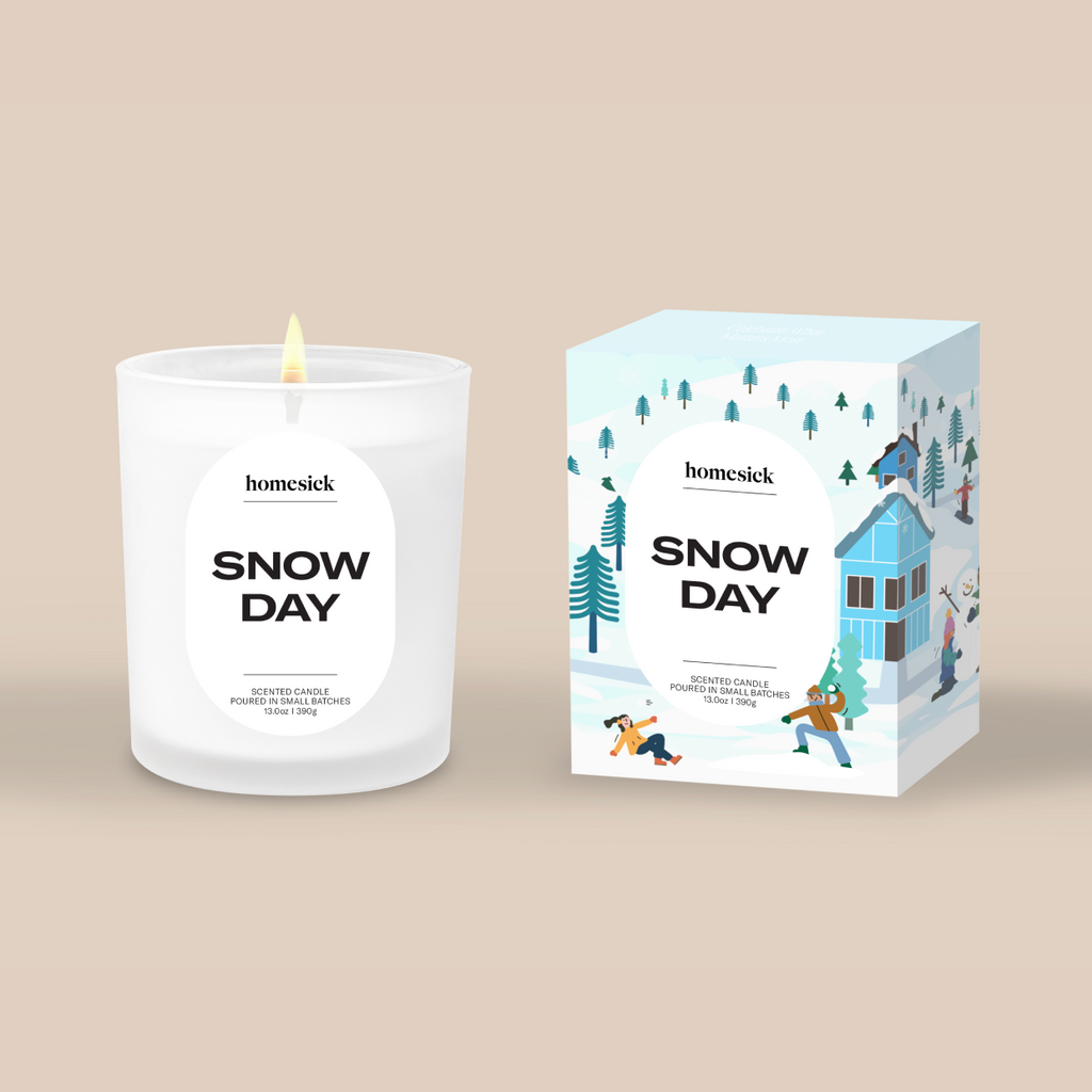 Decorative Candle, Snow Day for Entryways, Mantels and Everyday Home Ambience, Designed for Living Rooms, Bedrooms and Relaxing Evenings image 1