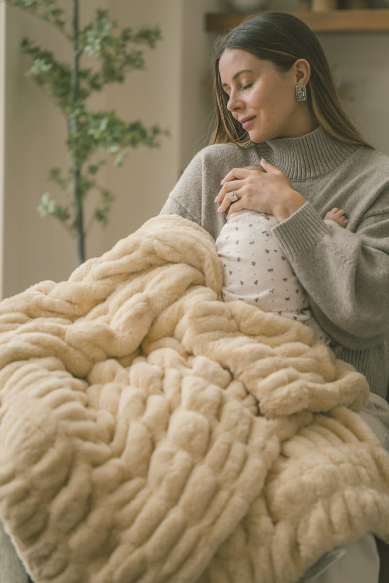 Cozy Throw Blanket, Hugs Honey Butter for Sofas, Beds and Relaxing at Home, 4 Size Options image 1