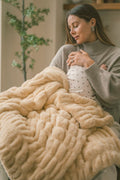 Cozy Throw Blanket, Hugs Honey Butter for Sofas, Beds and Relaxing at Home, 4 Size Options image 1
