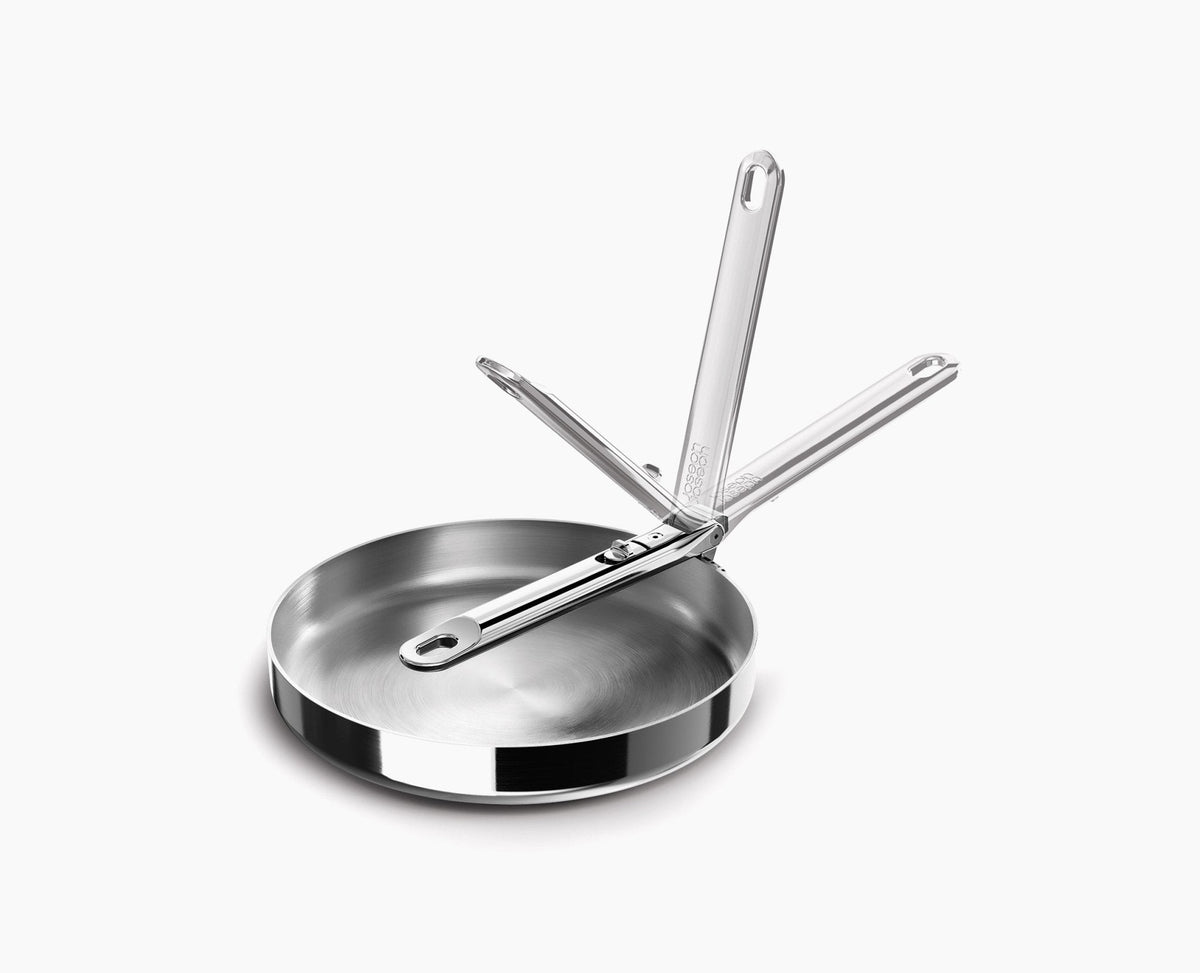 Fry Pan, Space Steel Folding Handle 9.5" Frying for Searing, Sautéing and Everyday Meal Prep image 1