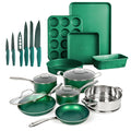 Kitchen Knife Set, 21 Piece Cookware and Bakeware, Dishwasher-Safe Care for Everyday Meal Prep and Home Kitchens image 1