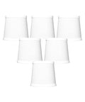 Fabric Lamp Shade, 6"W x 5"H Set of 6 White Linen Drum Chandelier for Table Lamps, Floor Lamps and Soft Room Lighting image 1