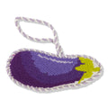Seasonal Home Decor, Needlepoint Icon Ornament Eggplant for Mantels, Tables and Seasonal Decorating image 1