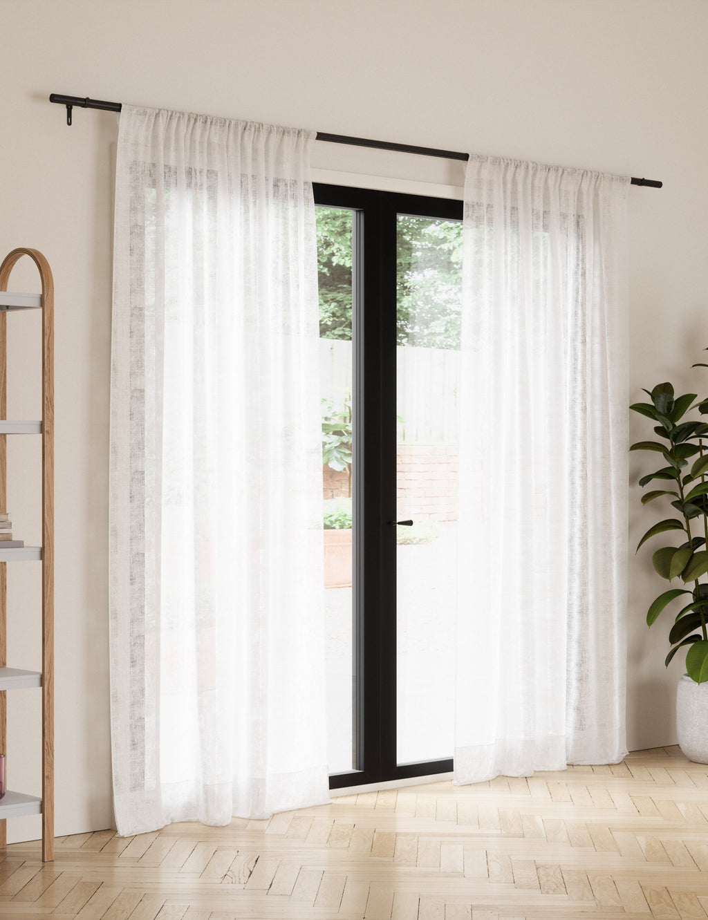 Window Curtain, Porta Rod, Adjustable Design for Bedrooms, Living Rooms and Home Privacy, 3 Sizes and 3 Colors image 1