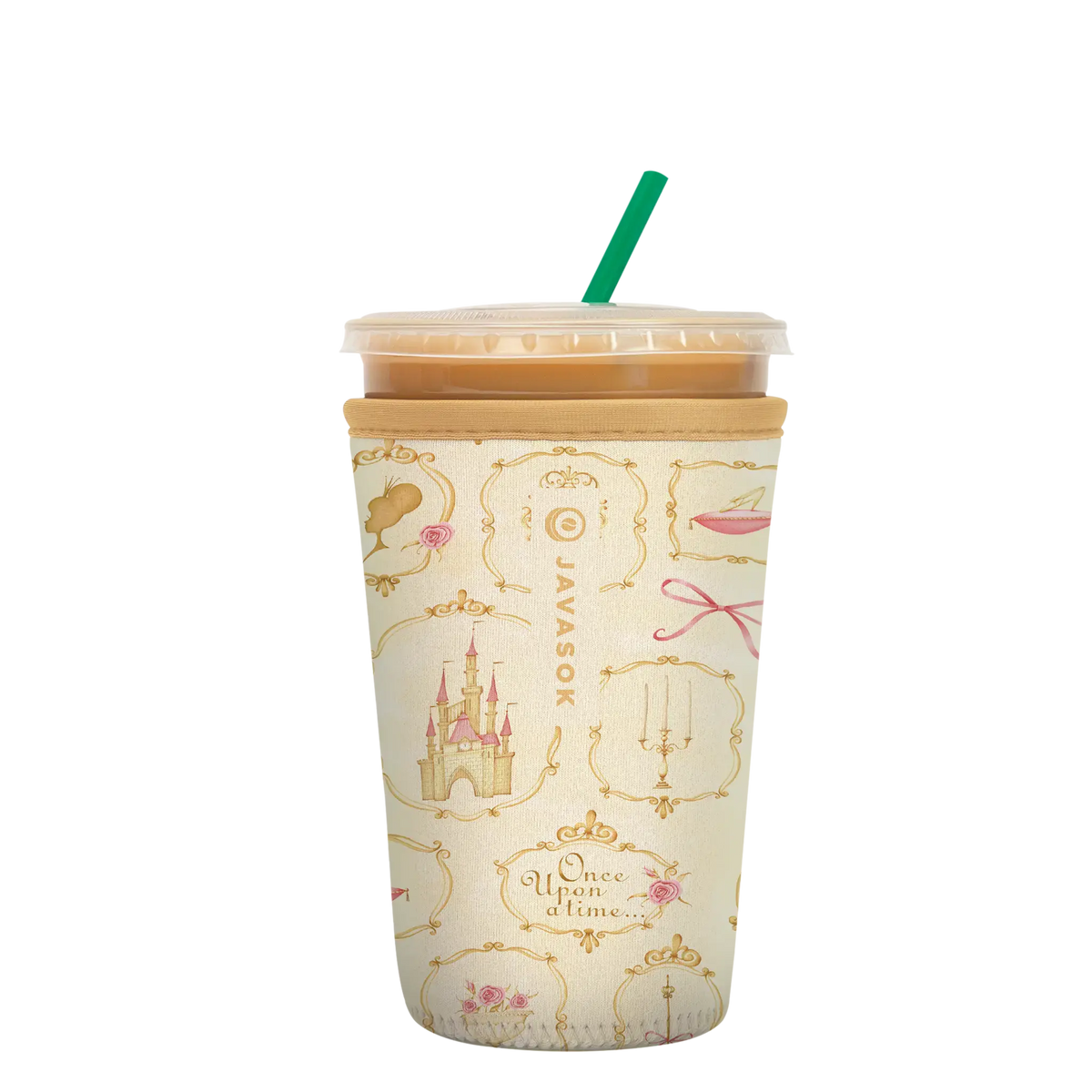 Reusable Cup Sleeve, Happily Ever After, Lightweight Design, Neoprene Construction for Coffee Cups, Daily Commutes and Dry Hands image 1