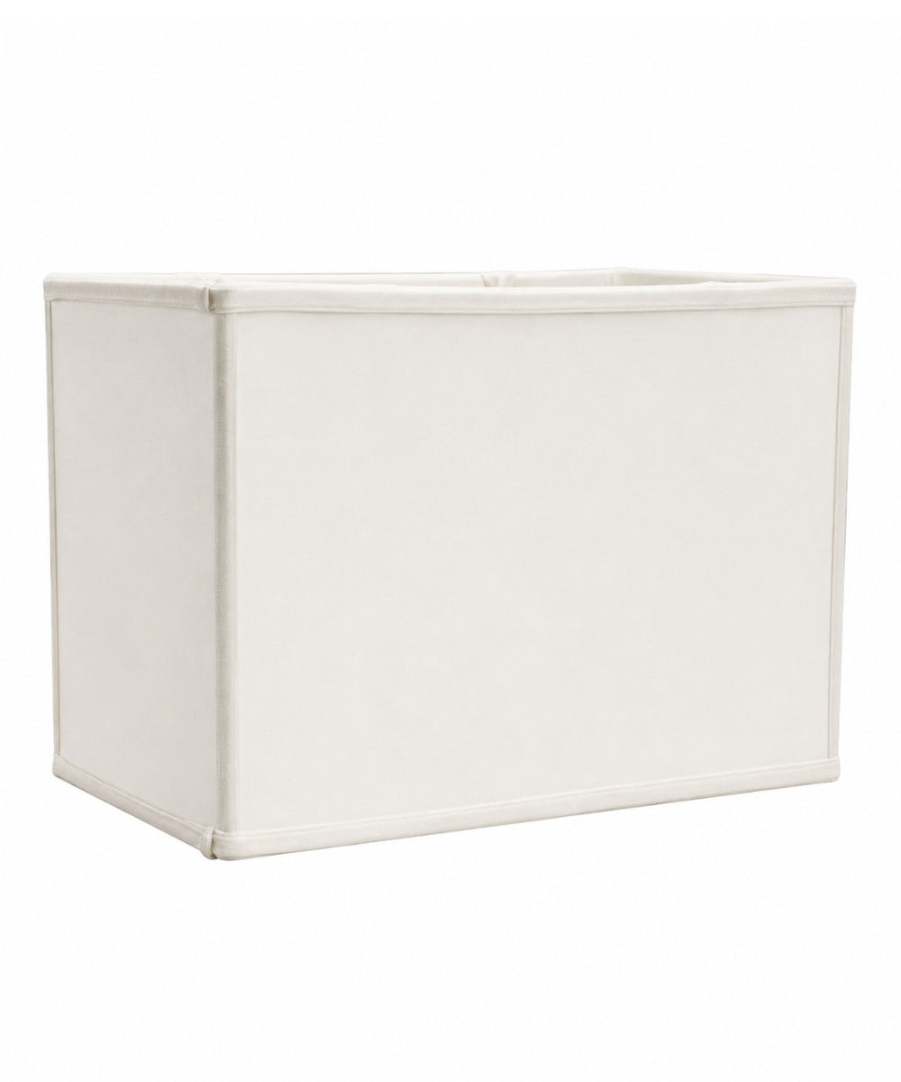 Lamp Shade, 7"W x 9"H Rectangular Drum White for Lamp Replacement, Reading Corners and Living Spaces image 1