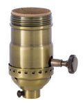 Lamp Socket, Brass Turn Knob Early Electric Industrial for Table Lamp Repairs and Lighting Restoration Projects, 2 Options image 1