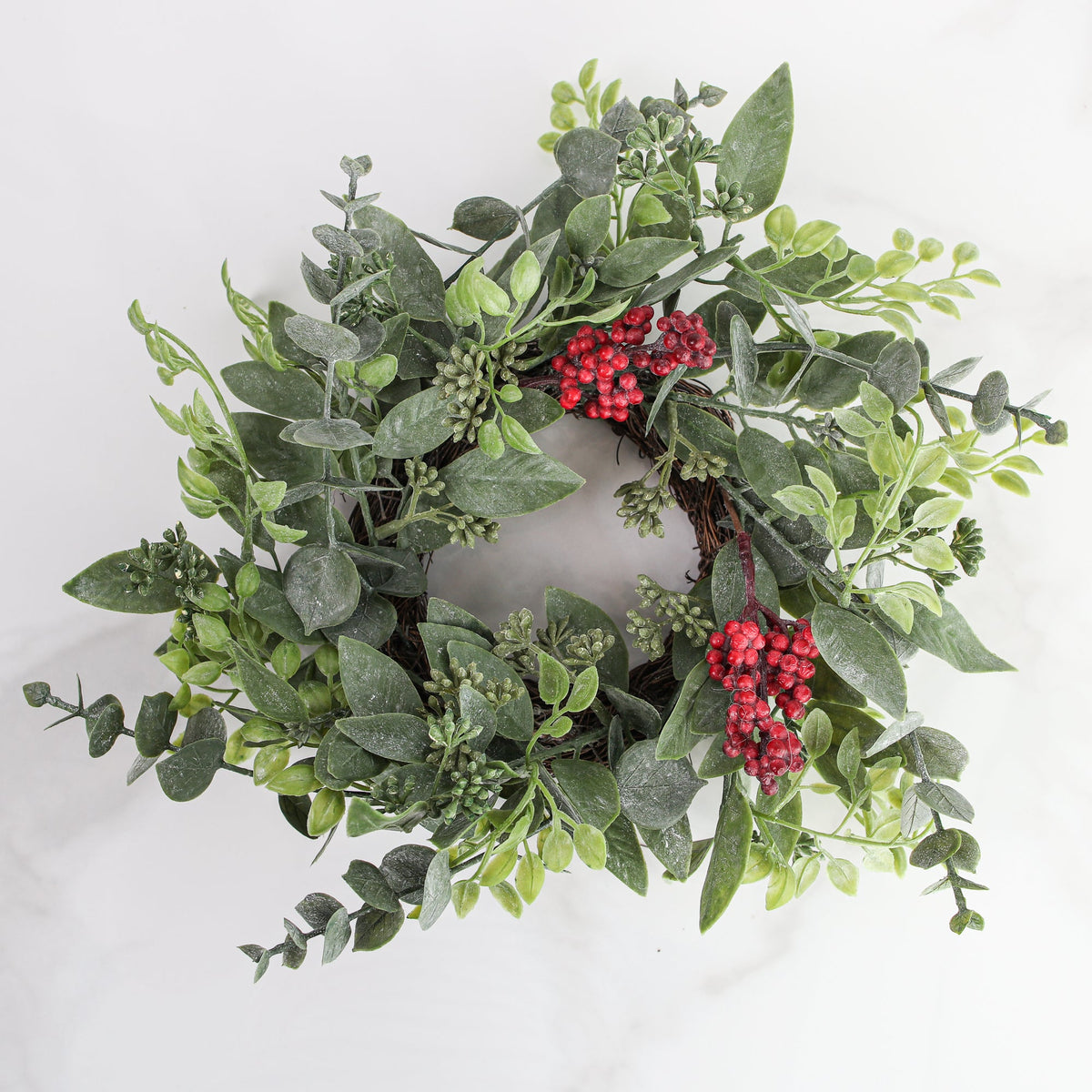 Decorative Candle, Atwood Eucalyptus Ring 8in for Living Rooms, Bedrooms and Relaxing Evenings image 1