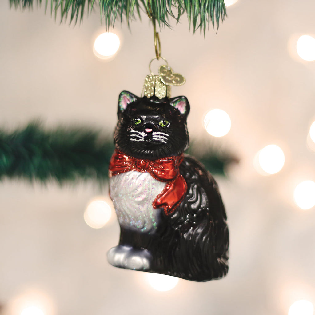 Decorative Ornament, Tuxedo Kitty for Seasonal Home Decorating, Holiday Displays and Decorative Accents image 1