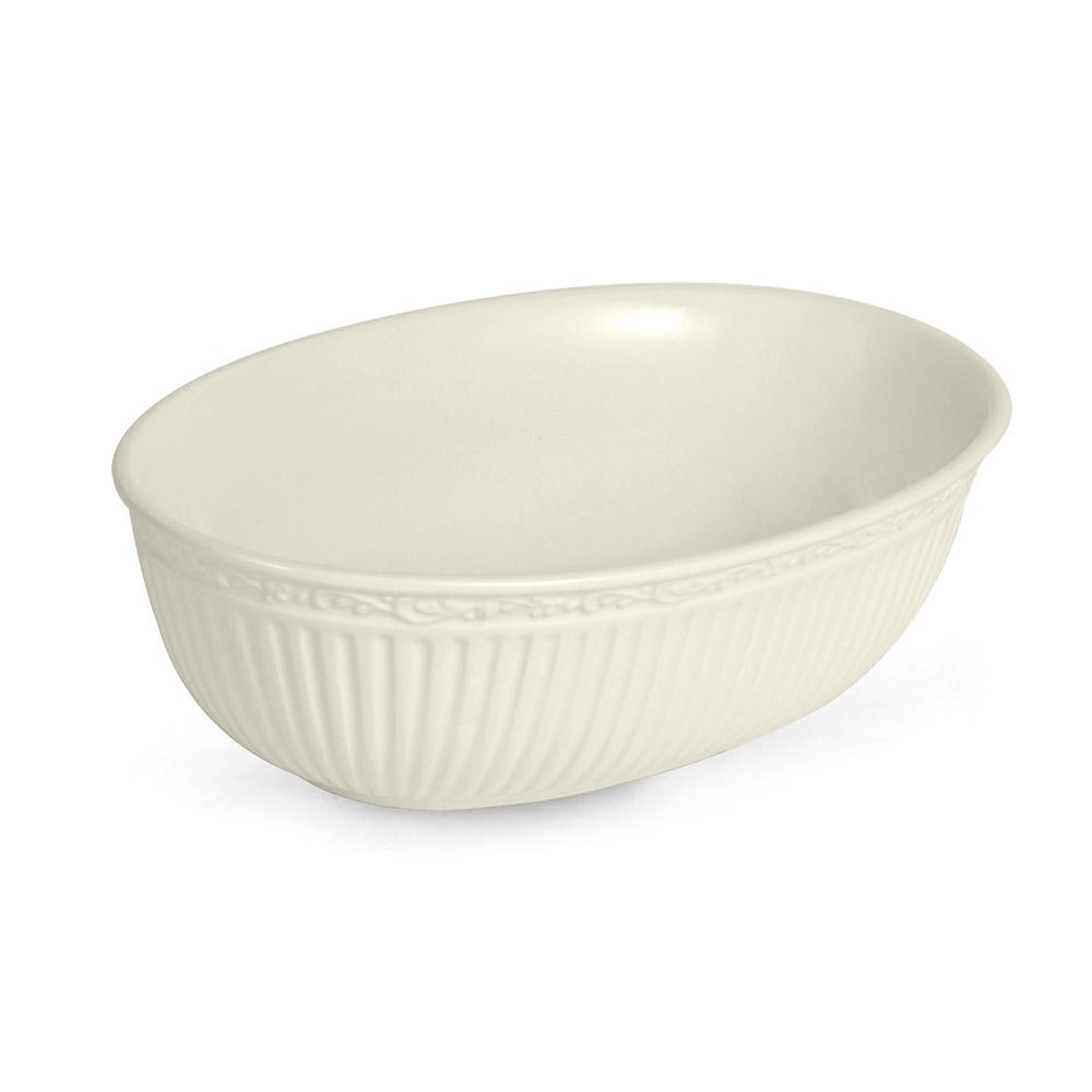 Wood Serving Bowl, Italian Countryside Oval, Microwave-Safe Use for Dining Tables, Entertaining and Everyday Meals image 1