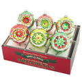 Seasonal Home Decor, Holiday Splendor 6 Count 3.25" Decorated for Mantels, Tables and Seasonal Decorating image 1