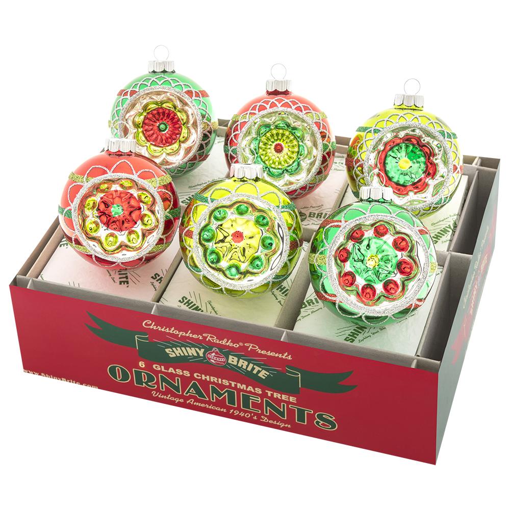 Seasonal Home Decor, Holiday Splendor 6 Count 3.25" Decorated for Mantels, Tables and Seasonal Decorating image 1