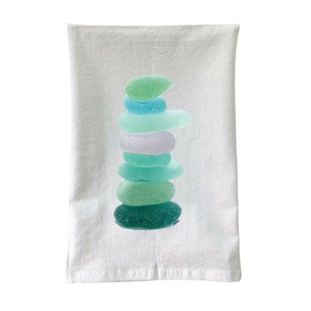 Bath Linen, Sea Glass Stack Towel for Daily Bathroom Routines and Guest Baths, Designed for Home Bathrooms and Everyday Care image 1