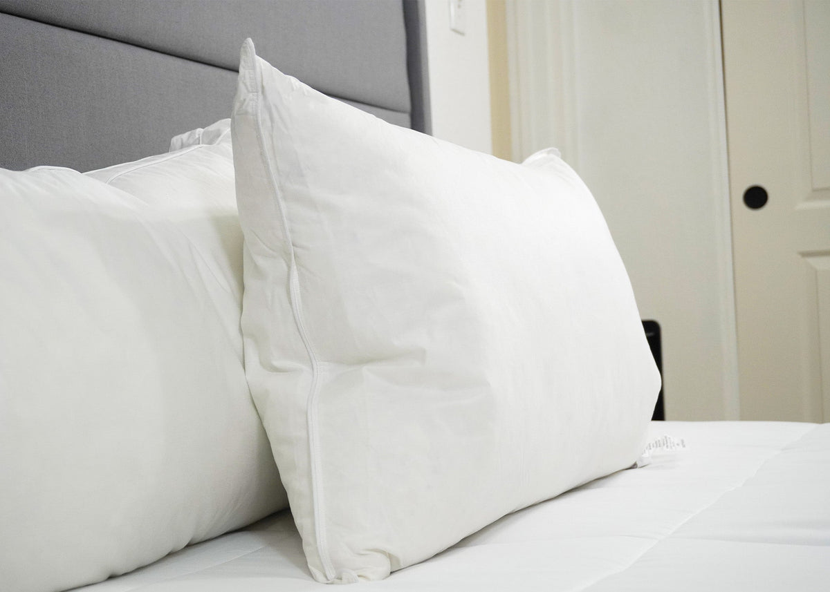 Bed Pillow, Etc. 25% White Goose 75% White Goose Feather, Hypoallergenic Comfort for Sleeping, Reading and Bedroom Comfort, 4 Size Options image 1