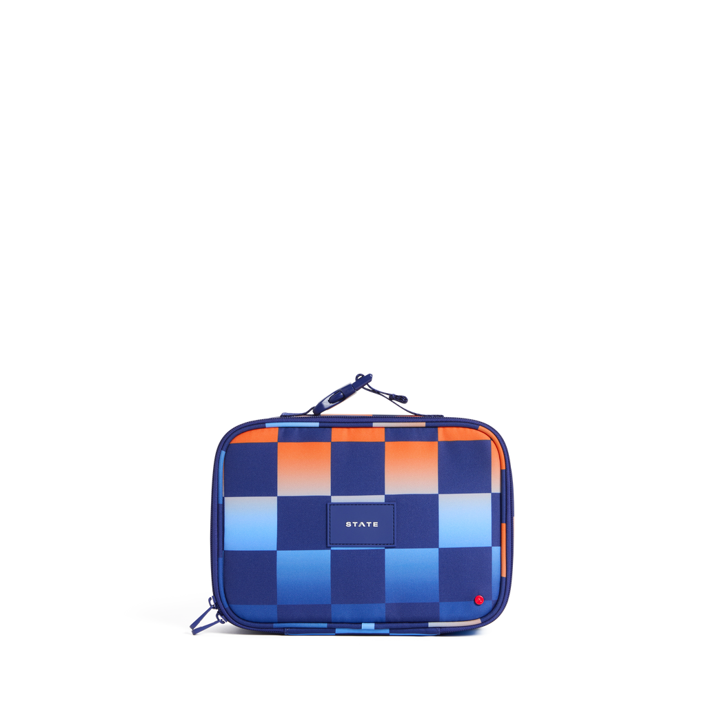 Insulated Lunch Box, Rodgers, Gradient Checkerboard, Detachable Divider for Daily Lunch Packing, School Meals and Portable Food Organization image 1