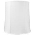 Fabric Lamp Shade, 16x18x19 White Shantung Tall Drum for Table Lamps, Floor Lamps and Soft Room Lighting image 1