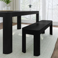 Dining Bench, Contour 58" for Dining Tables, Family Meals and Kitchen Seating, 2 Sizes and 3 Colors image 1