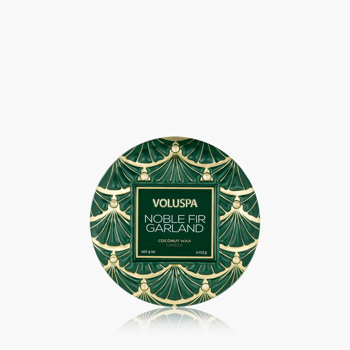 Decorative Candle, Noble Fir Garland Mini Tin for Entryways, Mantels and Everyday Home Ambience image 1