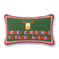 Bed Pillow, Merry Christmas Filthy Animal Needlepoint for Sleeping, Reading and Bedroom Comfort image 1