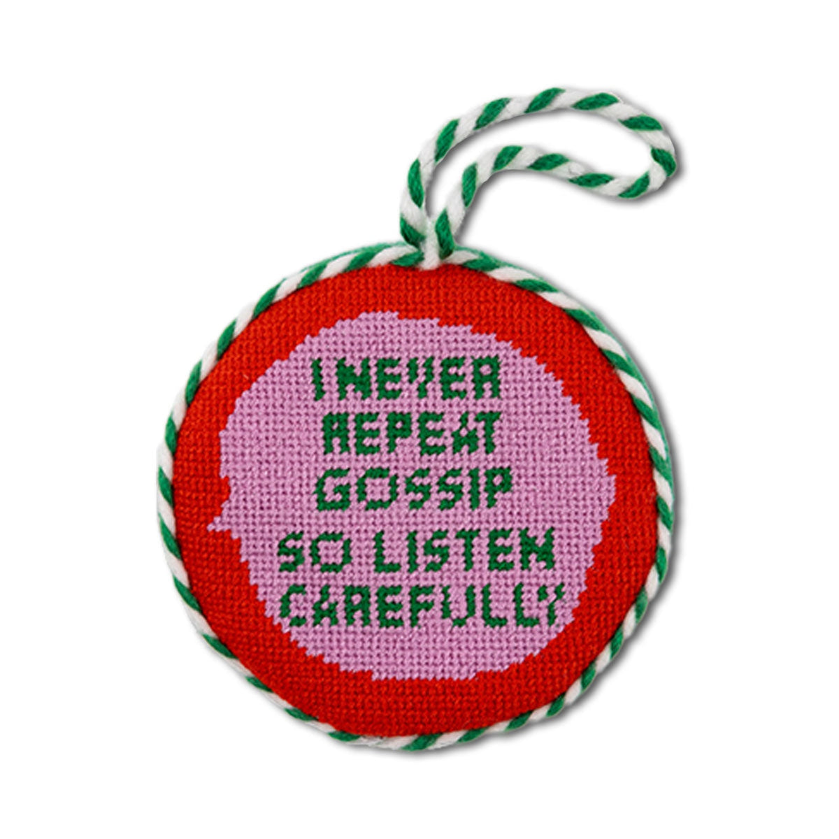 Seasonal Home Decor, Needlepoint Ornament Gossip for Holiday Displays, Shelves and Festive Rooms image 1