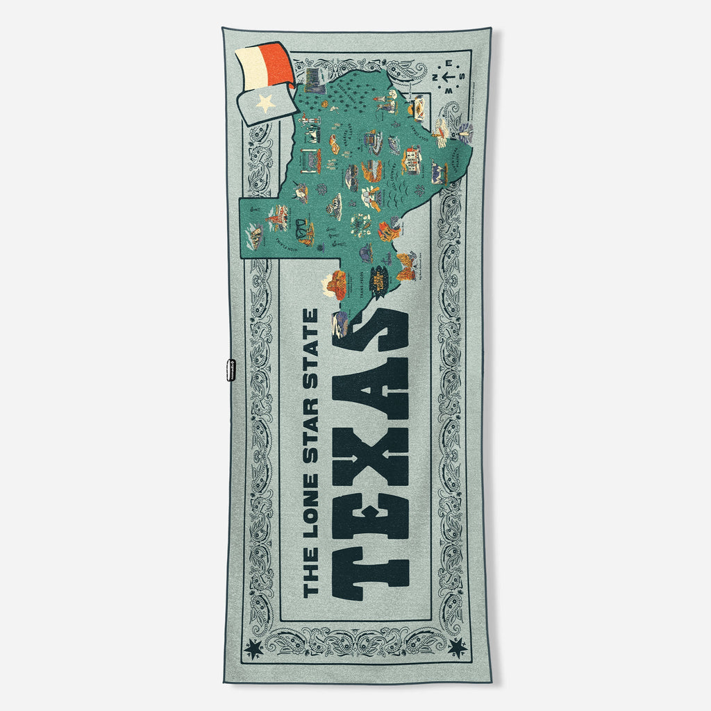 Bath Linen, Original Towel: Texas Map for Daily Bathroom Routines and Guest Baths, Designed for Home Bathrooms and Everyday Care image 1