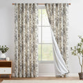 Window Curtain, Floral Lined Linen Blend Curtains (2 Panels), Machine-Washable Care for Windows, Room Styling and Everyday Privacy image 1