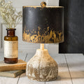 Home Lighting, Wood Base Tabletop Lamp with Metal Shade for Bedrooms, Living Rooms and Reading Corners image 1