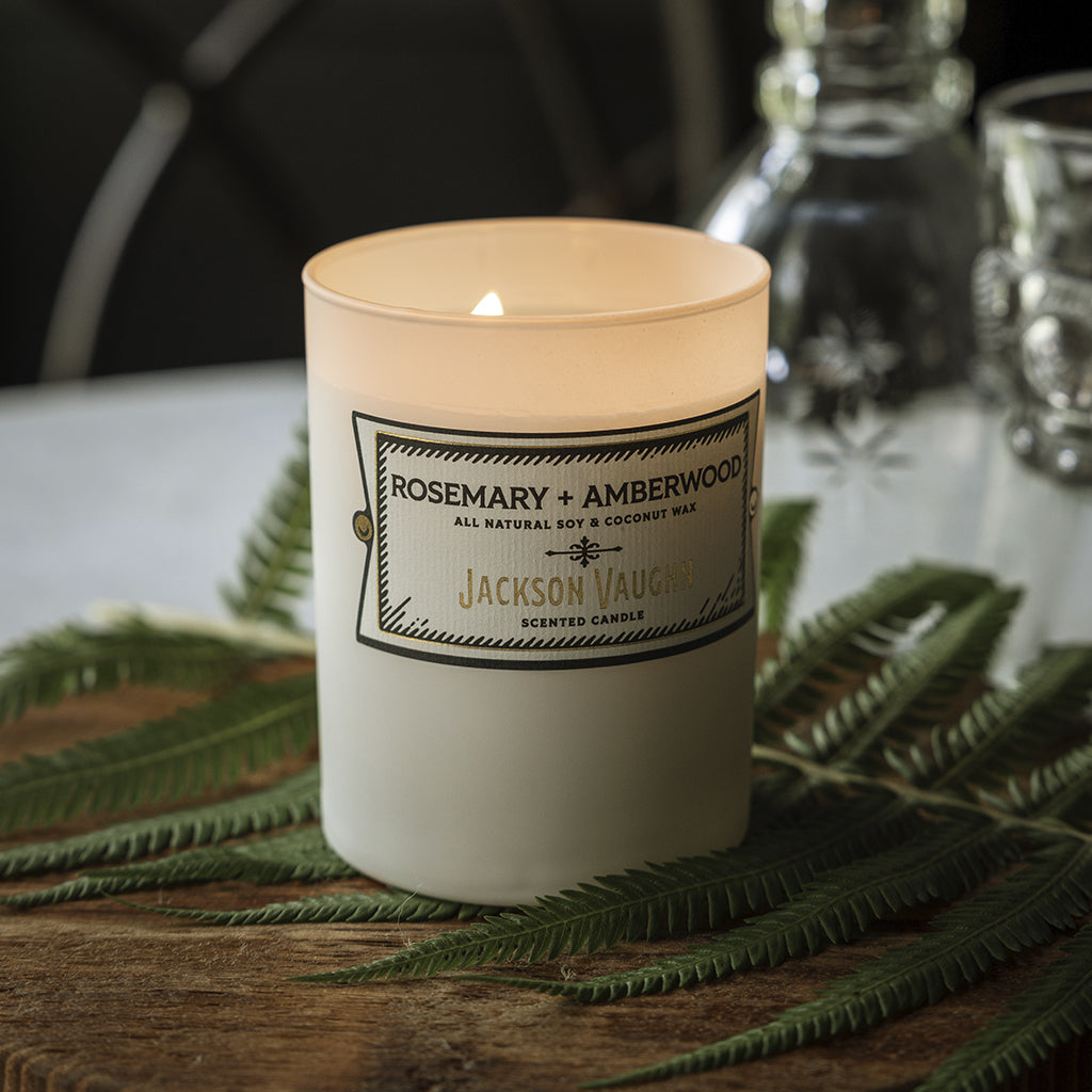 Decorative Candle, Rosemary and Amberwood for Living Rooms, Bedrooms and Relaxing Evenings image 1