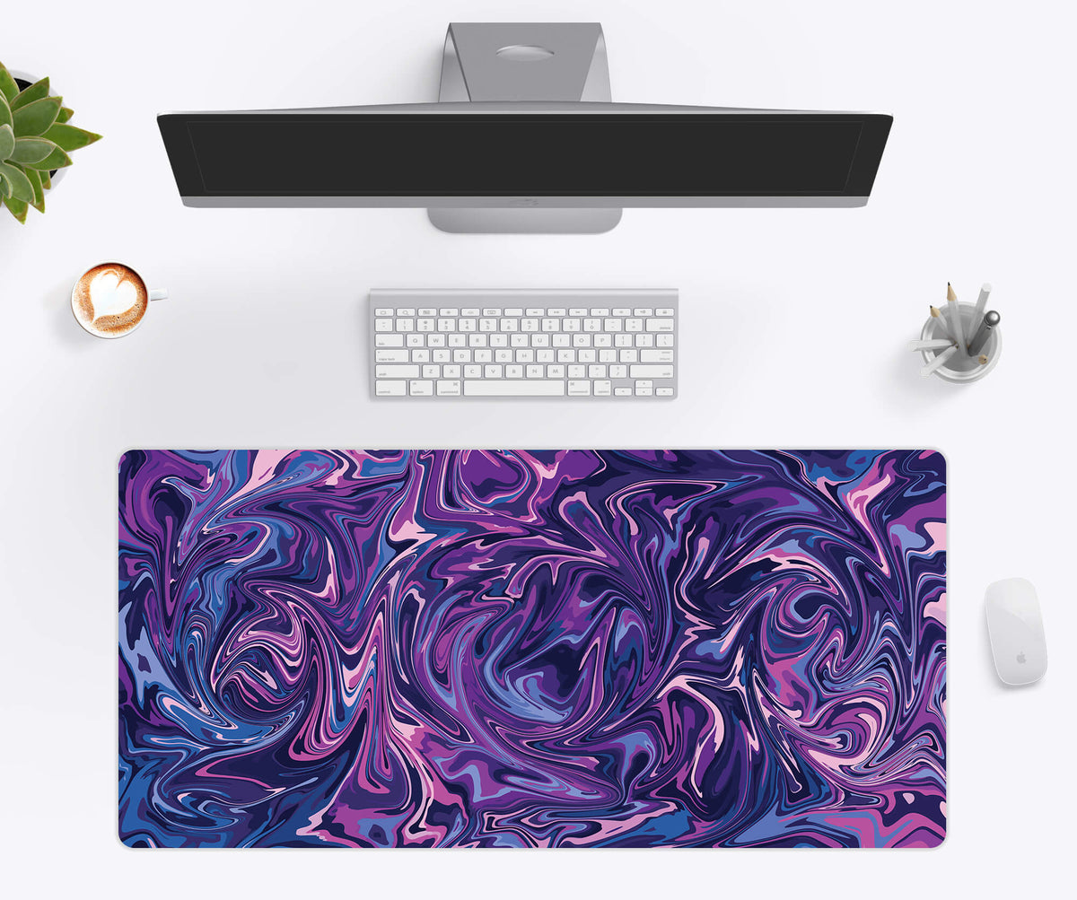 Desk Mat, Purple Storm, Machine-Washable Care, Non-Slip Design for Workspaces, Desks and Everyday Productivity, 4 Size Options image 1