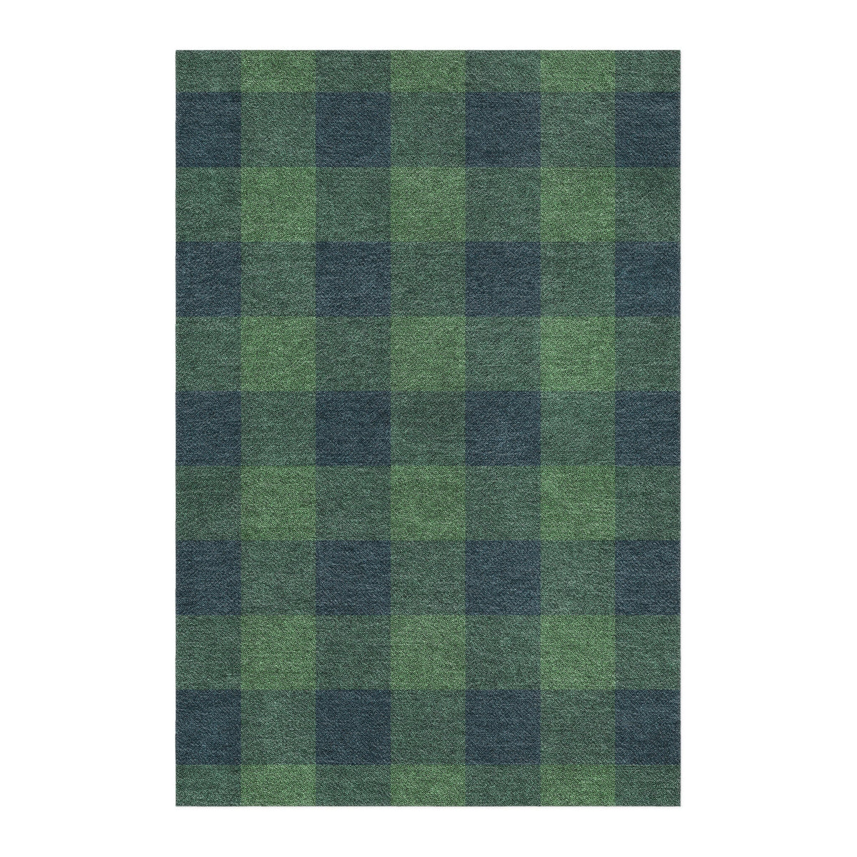Area Rug, Buffalo Plaid Green & Navy for Hallways, Dining Spaces and Home Decor, 10 Size Options image 1