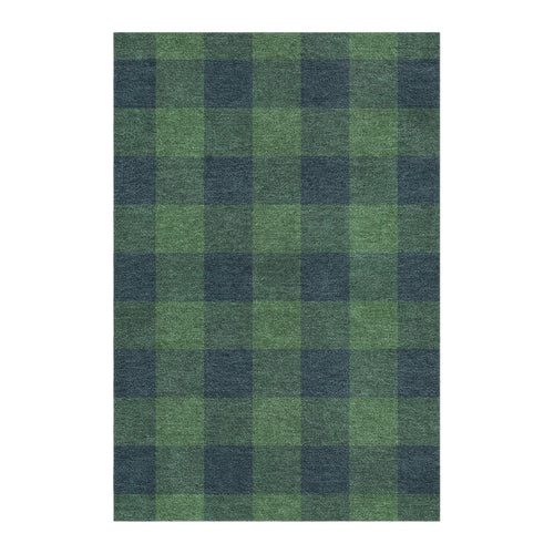 Area Rug, Buffalo Plaid Green & Navy for Hallways, Dining Spaces and Home Decor, 10 Size Options image 1
