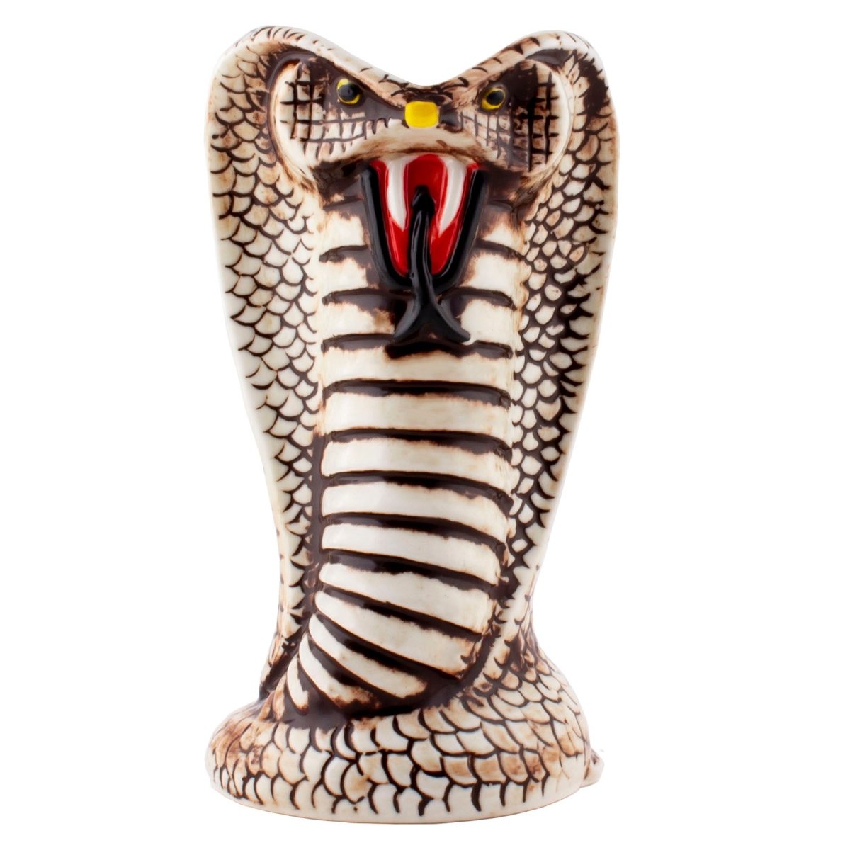 Ceramic Tiki Mug, Cobra 16 ounce, Hand-Painted Design for Home Bar Cocktail Serving, Tropical Drinks and Themed Table Settings image 1